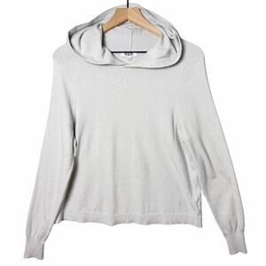 525 America Hoodie Sweater Light Gray Shimmer Knit Womens Size S